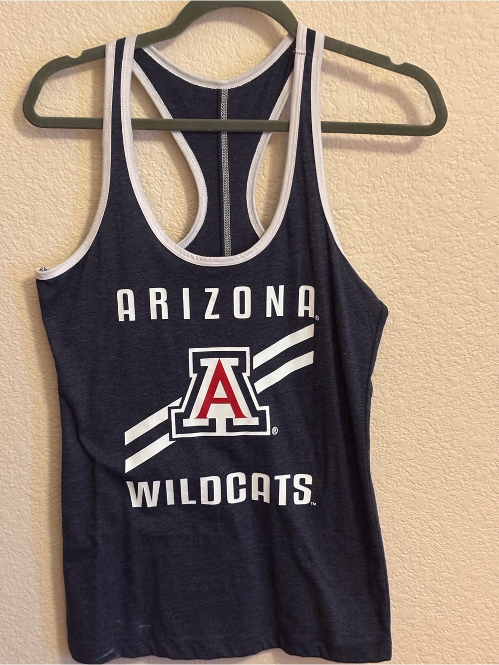 Arizona Wildcats Women's Navy Racerback Tank - Team Logo